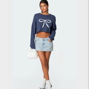 Edikted Chiara Denim Micro Skirt